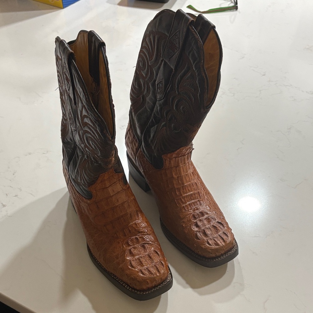 Brown and Black Western Cowboy Boots